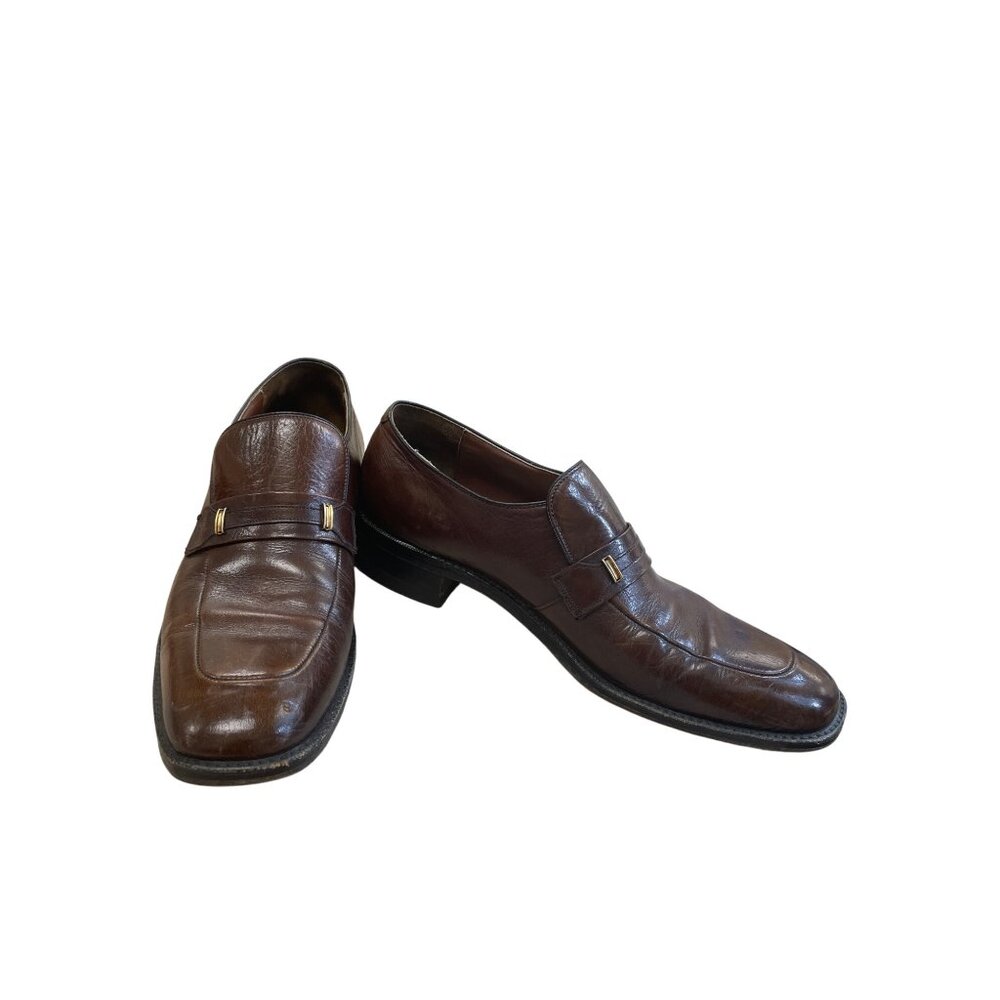 Freeman Free Flex Mens Brown Leather Slip-On Loafers Shoes Size 10.5A SKU 8406